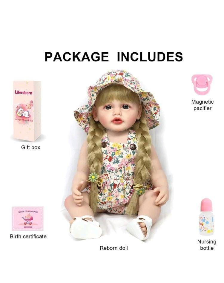 Muñeca Bebé Resborn Realista De Silicona 55 cm-1