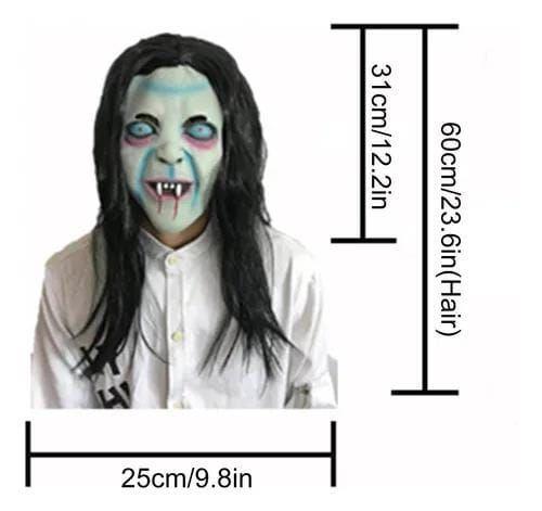 Máscara De Mujer Vieja De Halloween Realista Aterradora-5