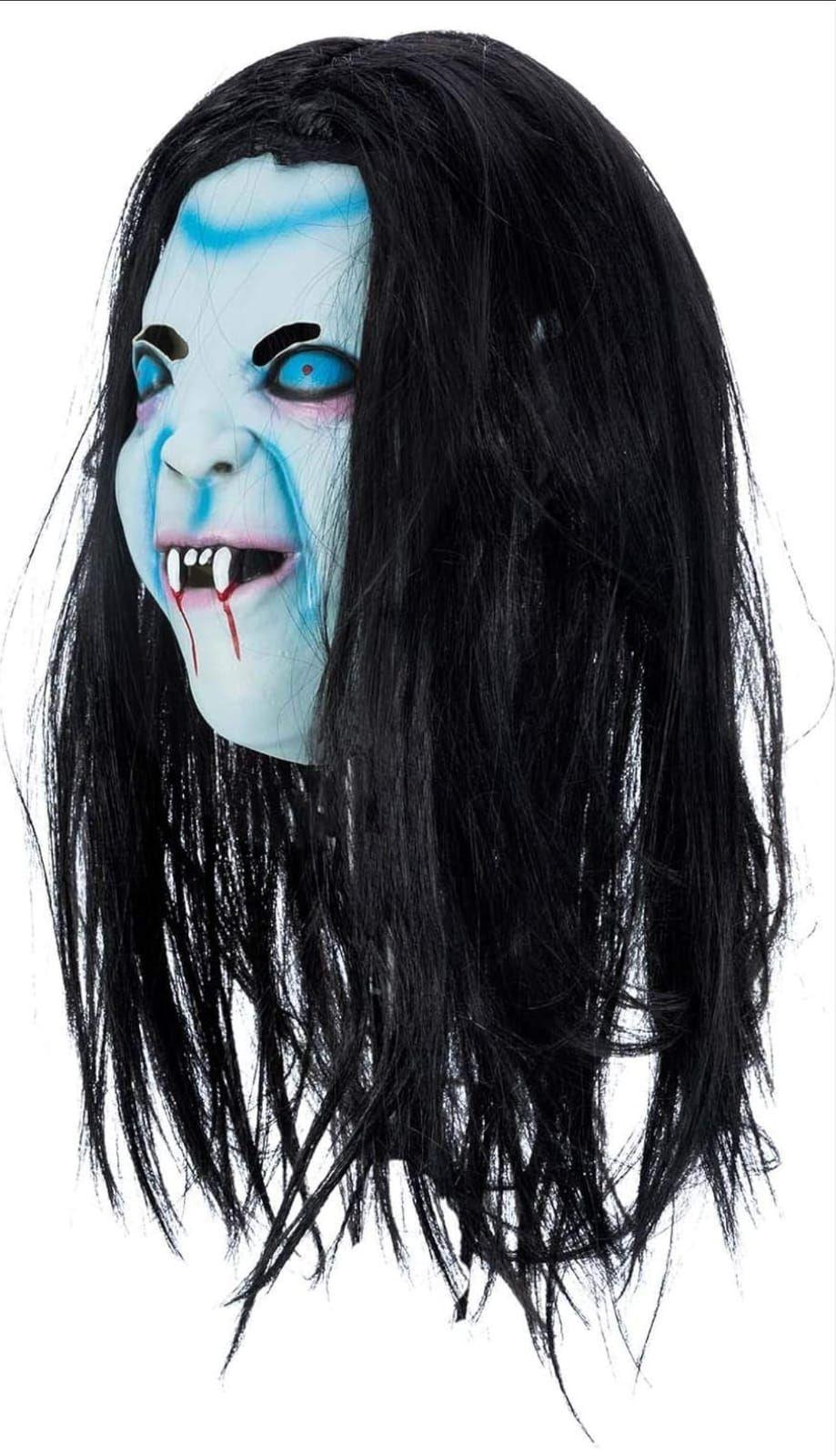 Máscara De Mujer Vieja De Halloween Realista Aterradora-6