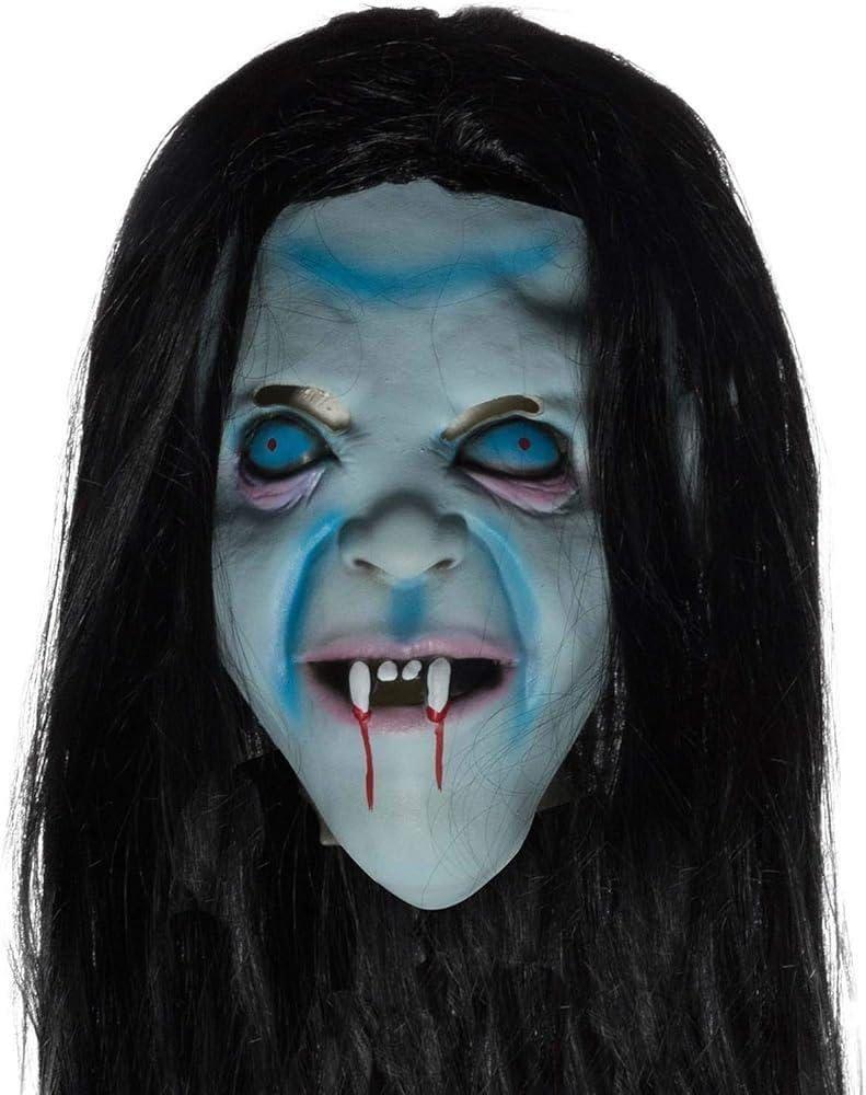 Máscara De Mujer Vieja De Halloween Realista Aterradora-2
