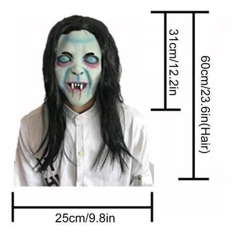 Máscara De Mujer Vieja De Halloween Realista Aterradora-5