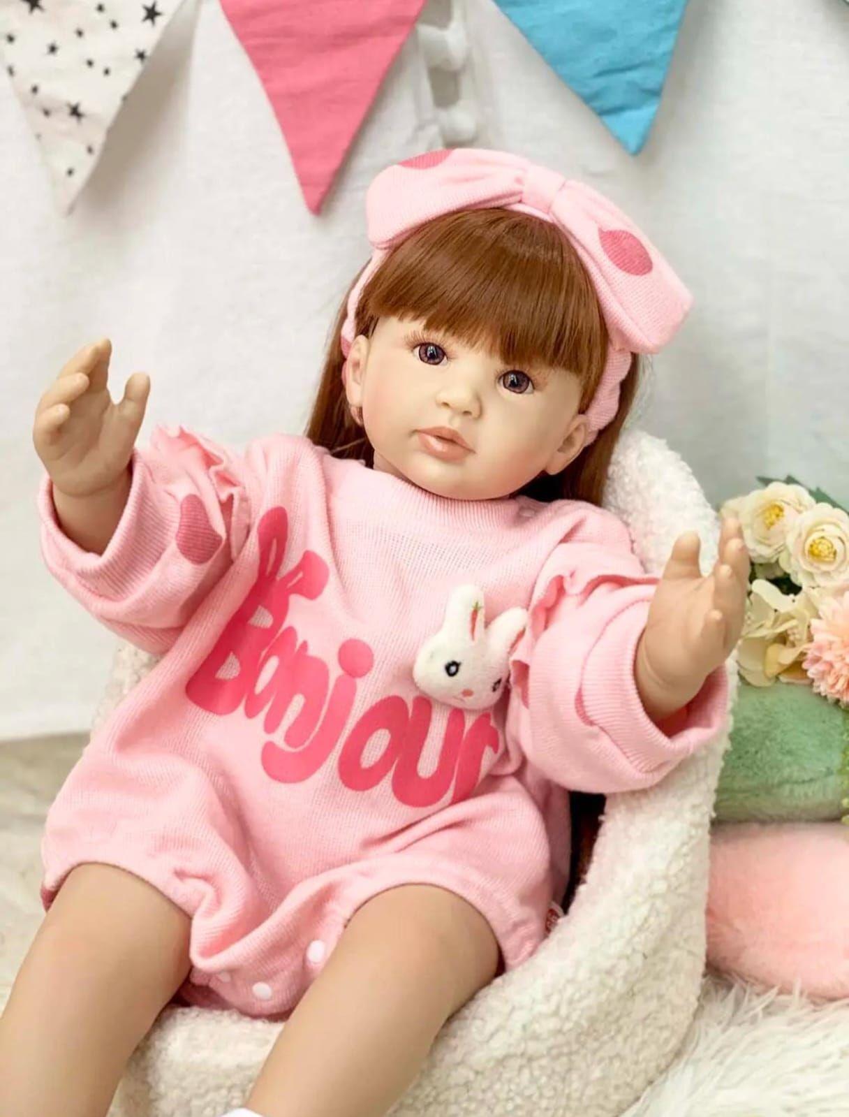 Muñeca Bebé Reborn Algodón Y Silicona 55 Cm-3