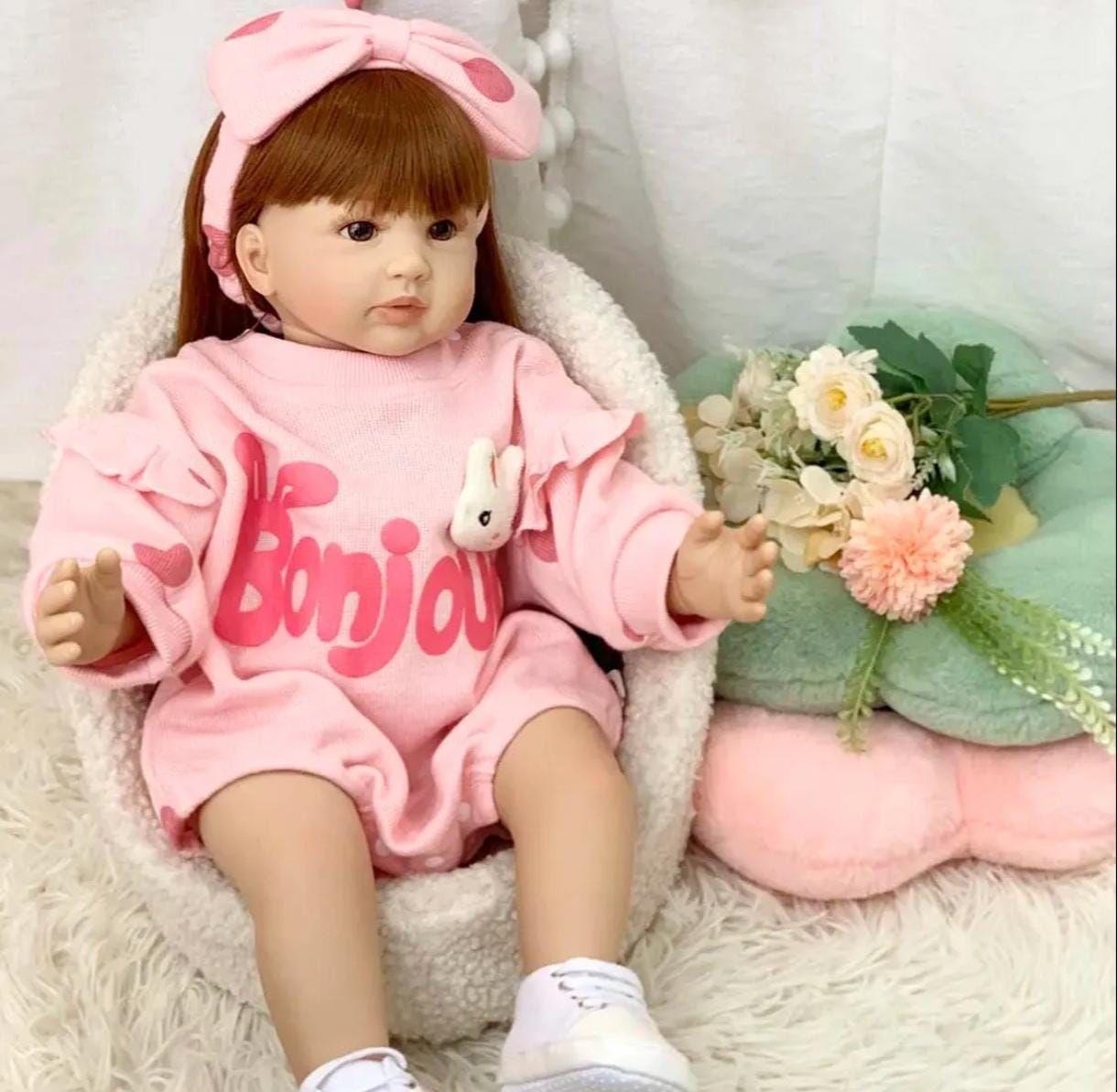 Muñeca Bebé Reborn Algodón Y Silicona 55 Cm-4