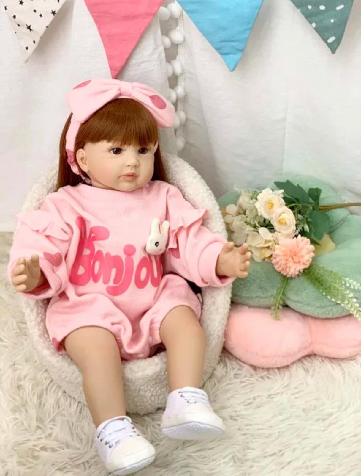 Muñeca Bebé Reborn Algodón Y Silicona 55 Cm-5