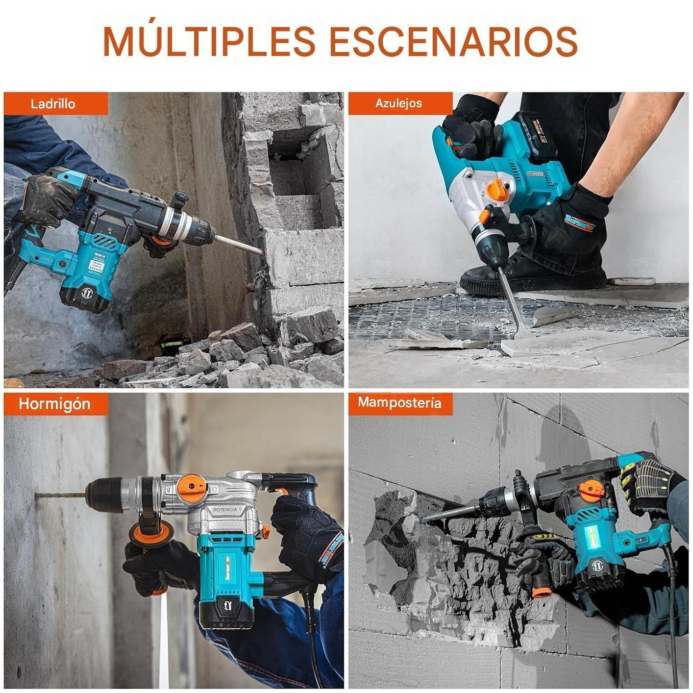 Juego 17 Piezas Brocas Y Cinceles Sds Plus Para Taladros-2
