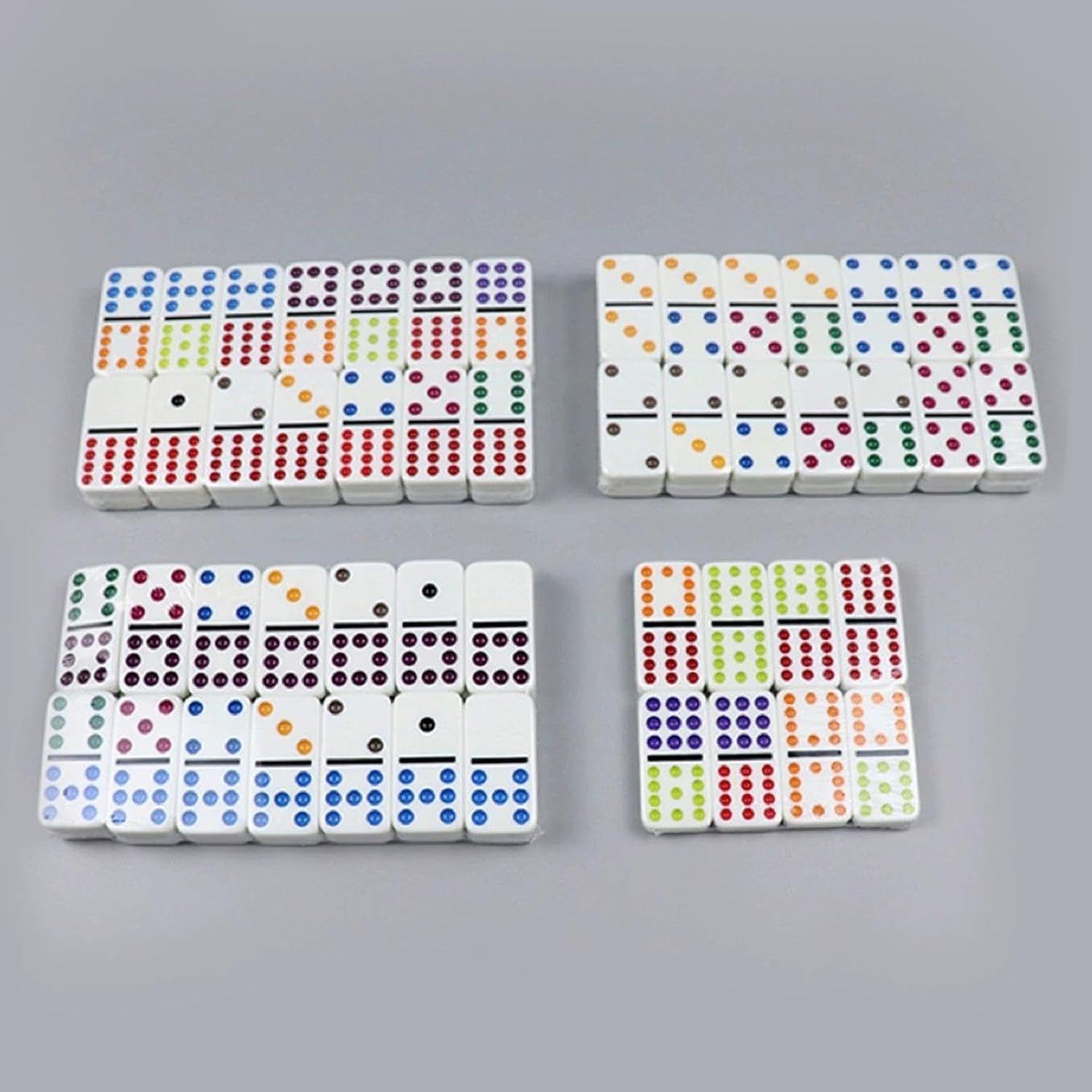 Juego De Dominó Mexicano Con Caja De Aluminio Tren Cardinal-5