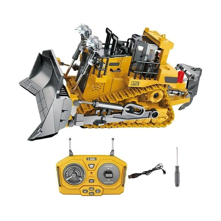 Retro Excavadora Orugas Excavadoras Con Control Remo 2.4 Ghz-3