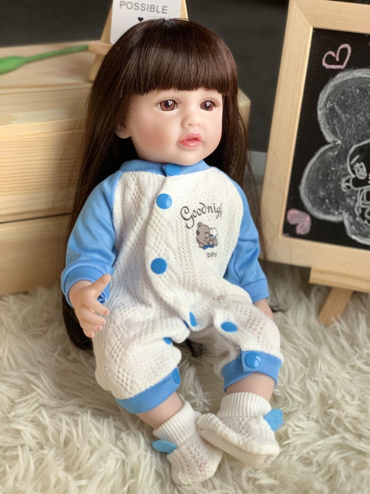 Muñeca Bebé Reborn Silicona Completa 55 cm -3