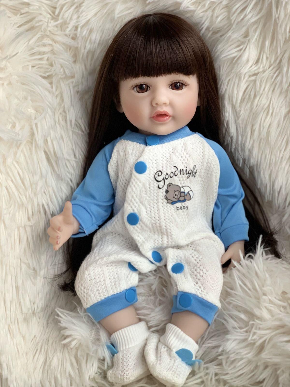 Muñeca Bebé Reborn Silicona Completa 55 cm -4