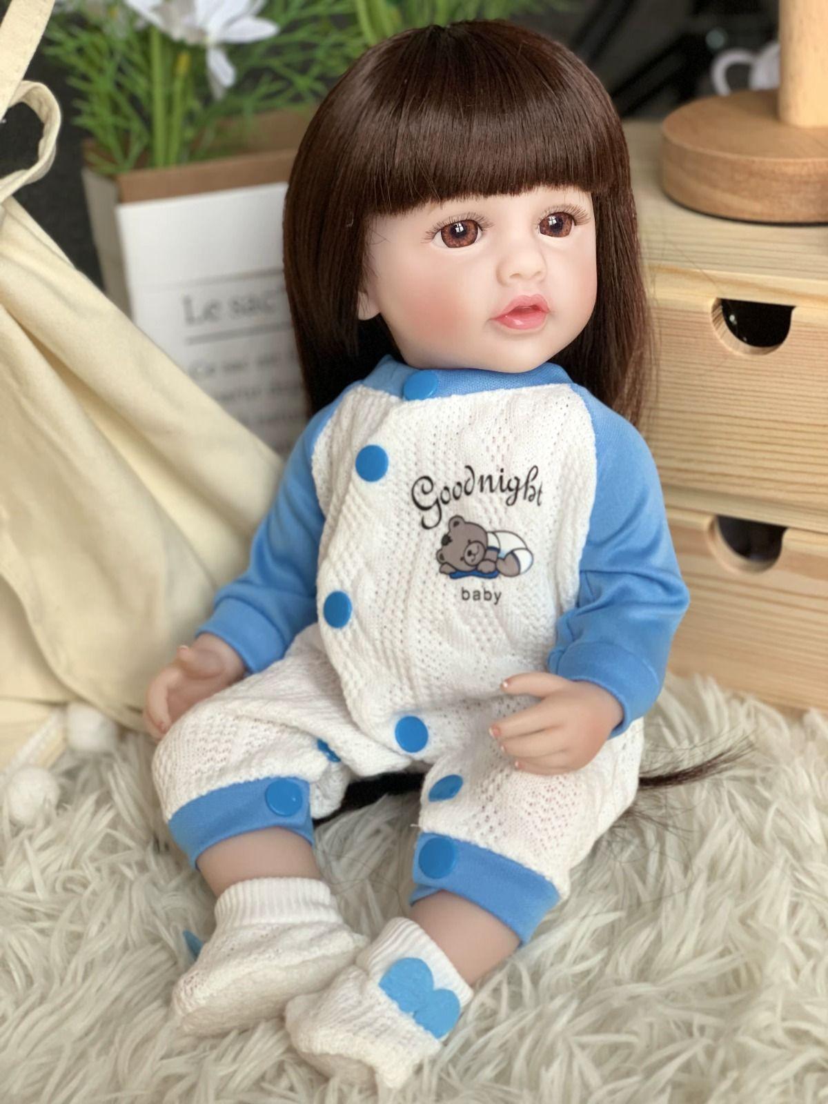 Muñeca Bebé Reborn Silicona Completa 55 cm -5