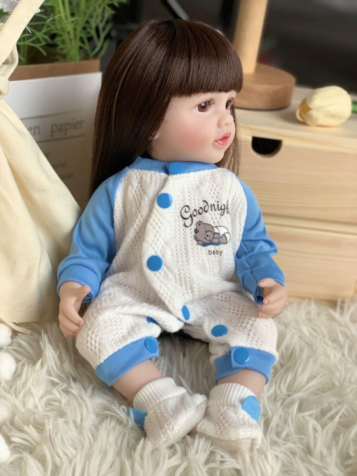 Muñeca Bebé Reborn Silicona Completa 55 cm -7