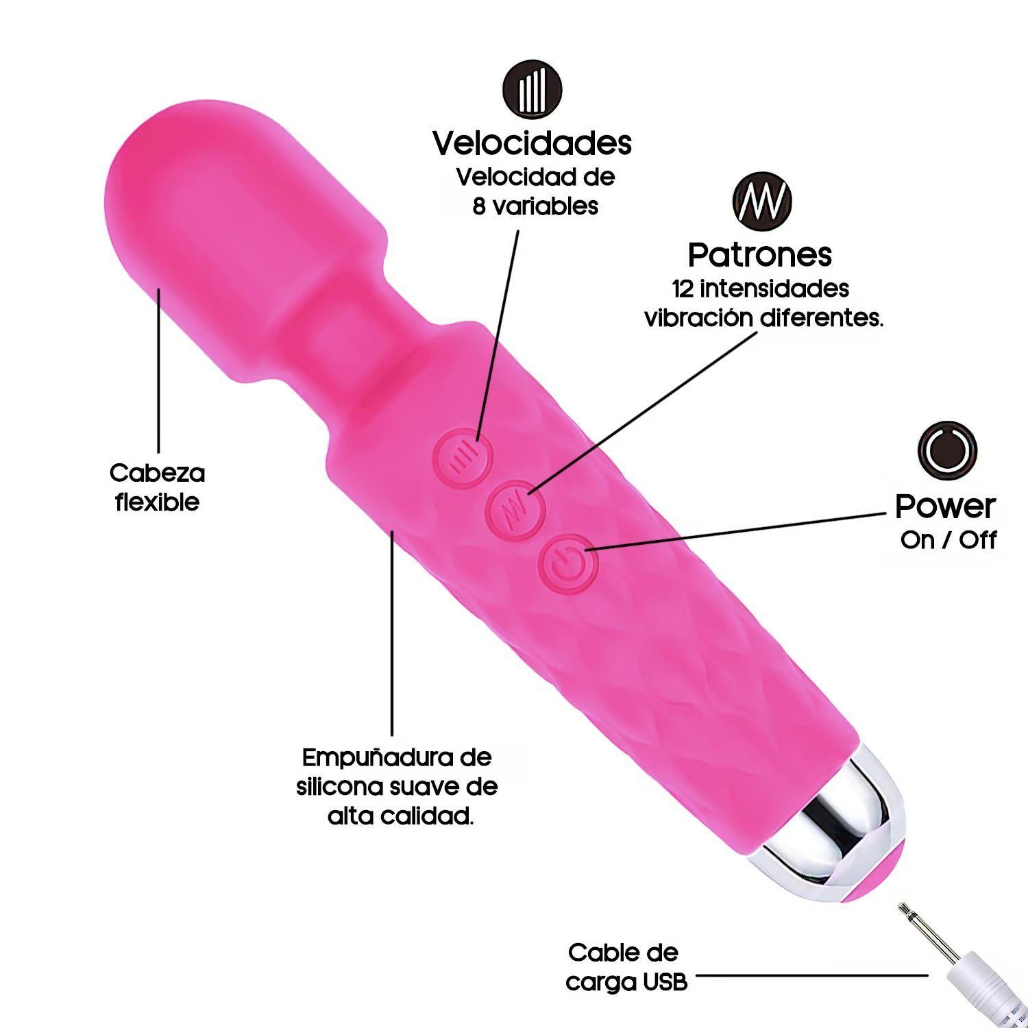 Potente Vibrador Para Mujer Masajeador Portátil Consolador-5