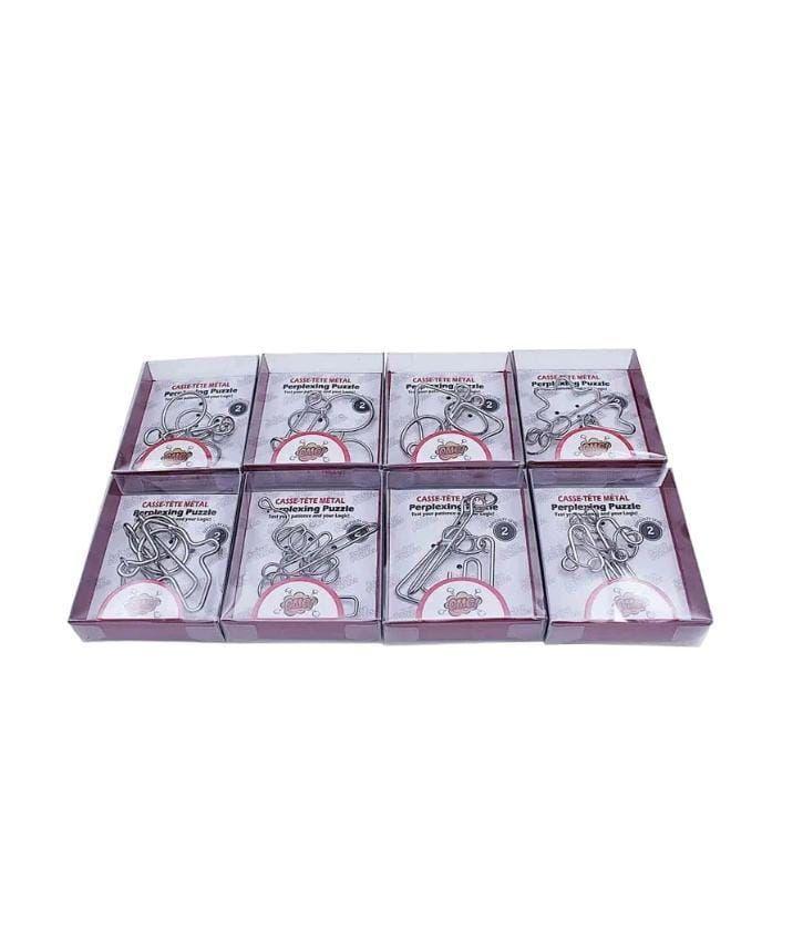24 Rompecabezas de metal  3D piezas surtidas-3