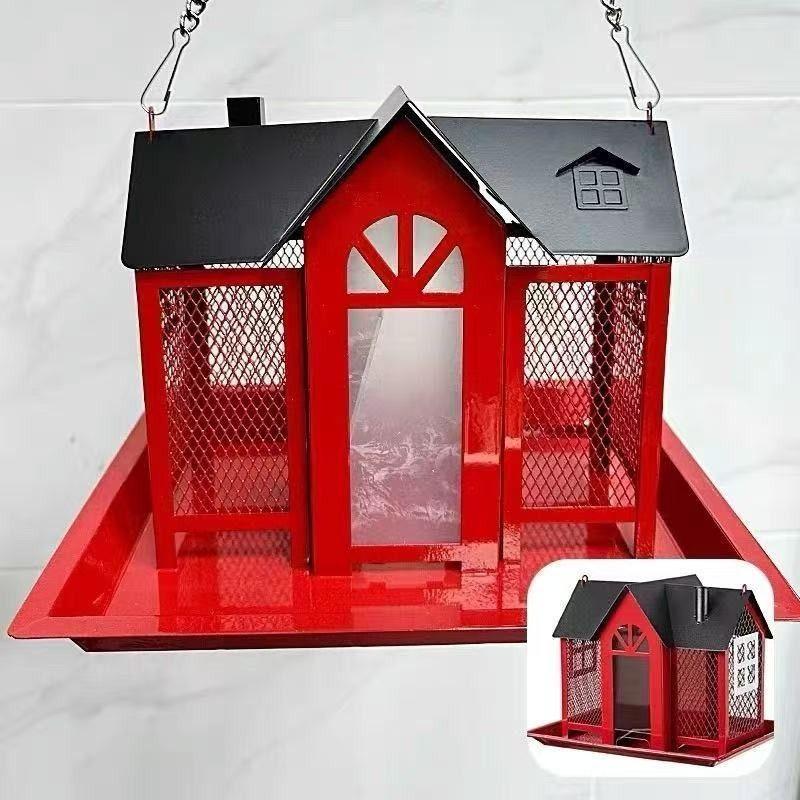 Comedero De Aves, Metal Rojo-3