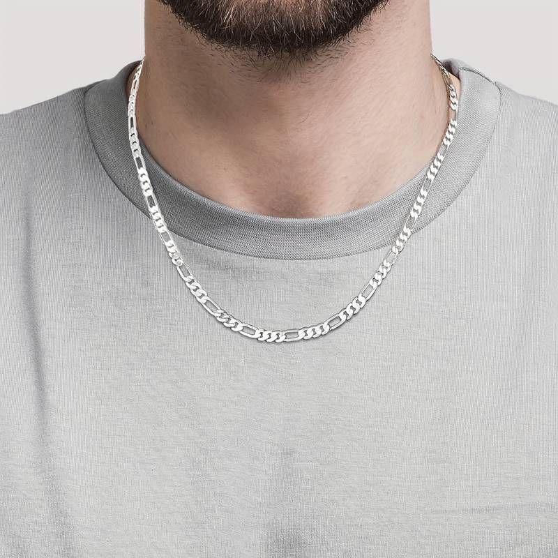 Cadena Cartier Plata Ley 925, 5mm Unisex Diamantada 60 Cm.-3