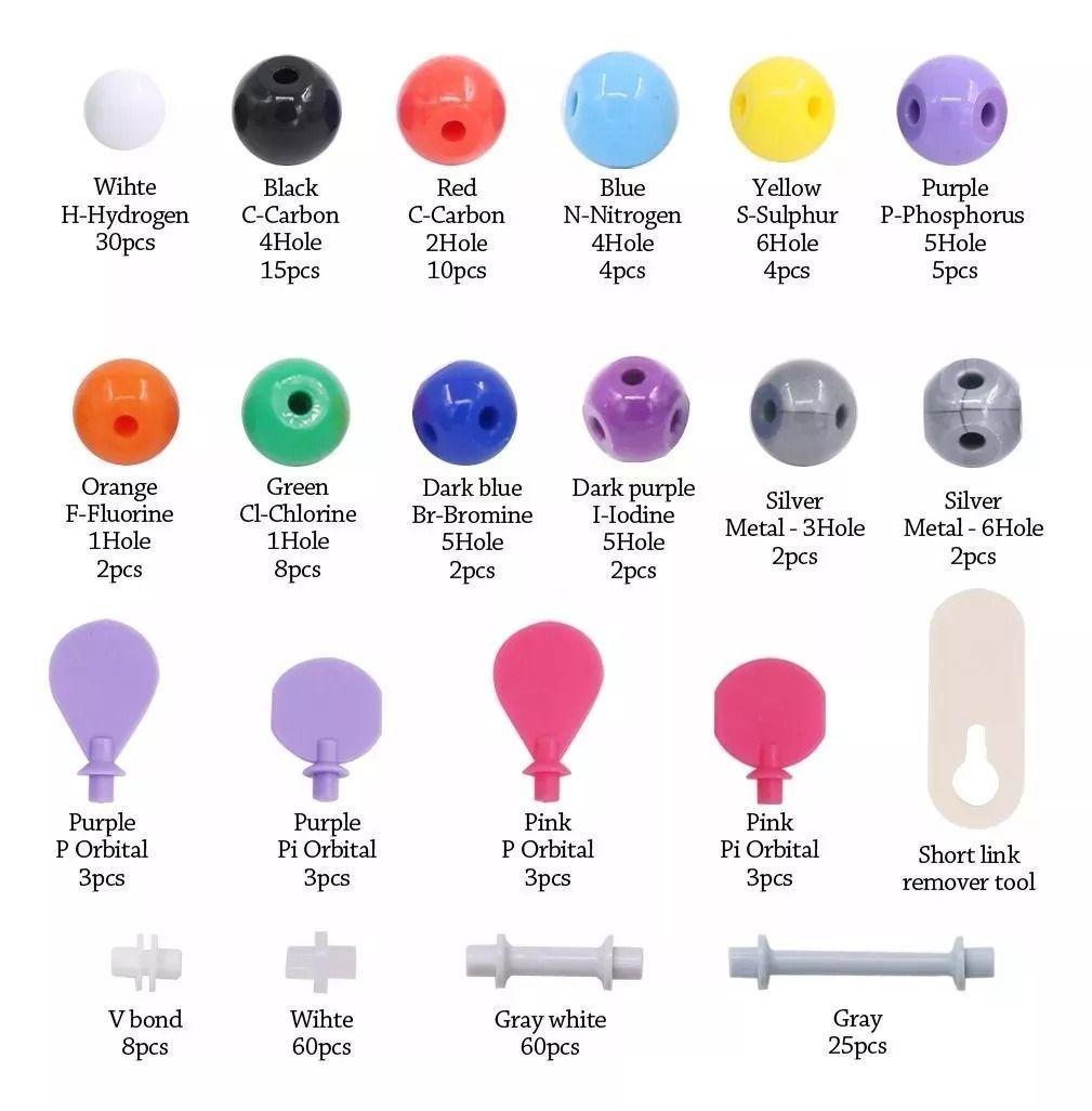 Kit De Modelo Molecular De Química 240 Piezas-2