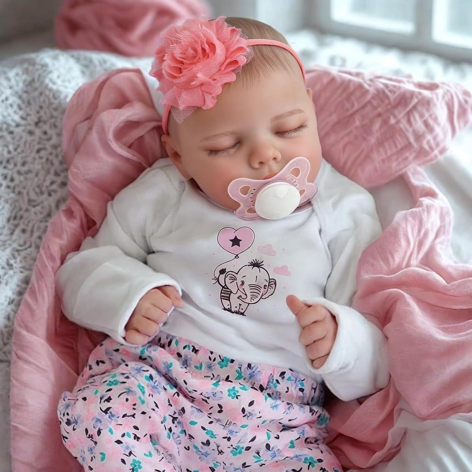 Bebé Resborn Recién Nacida Realista De Silicona 45cm-5