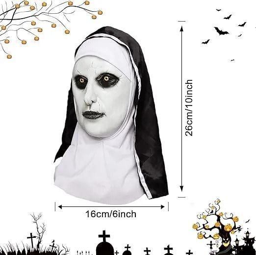Mascara Halloween La Monja-4