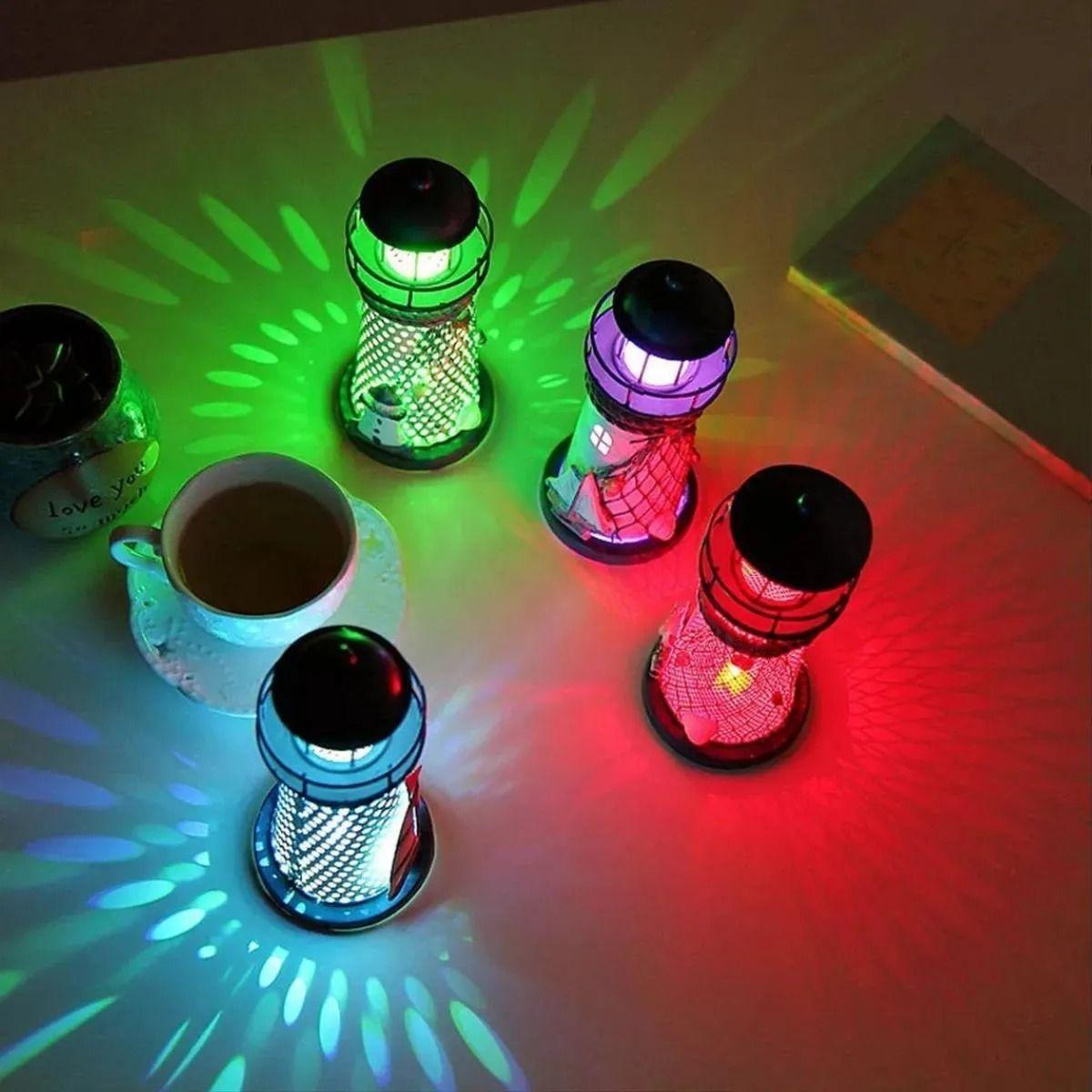 Set De 4 Lámparas De Mesa De Faro Náutico.-3