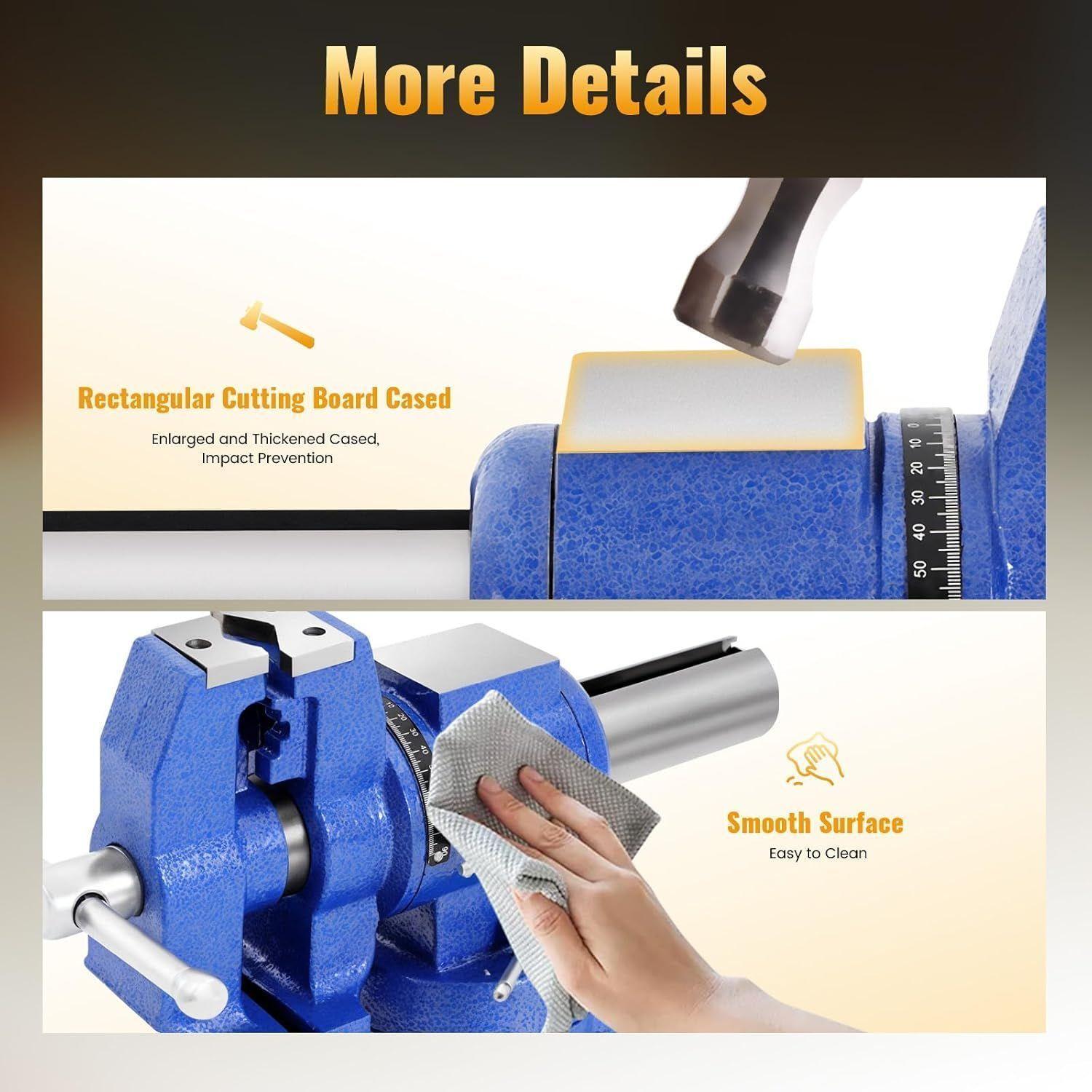 Tornillo De Banco Mecánico 4 ''giratorio 360° Agarre Redondo Agregar a favoritos $ 134.990-5