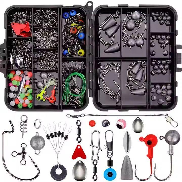  Kit De Accesorios De 257 Piezas De Anzuelos Pesca Señuelo Caja-3