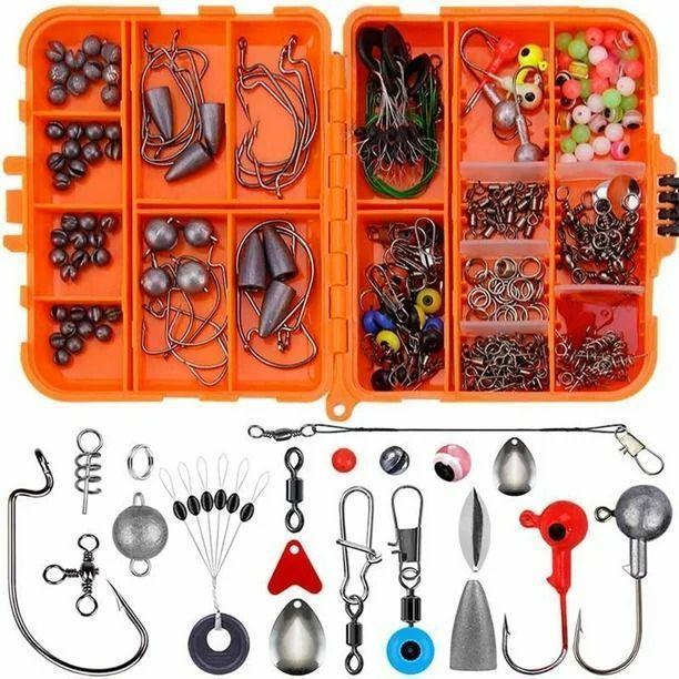  Kit De Accesorios De 257 Piezas De Anzuelos Pesca Señuelo Caja-0