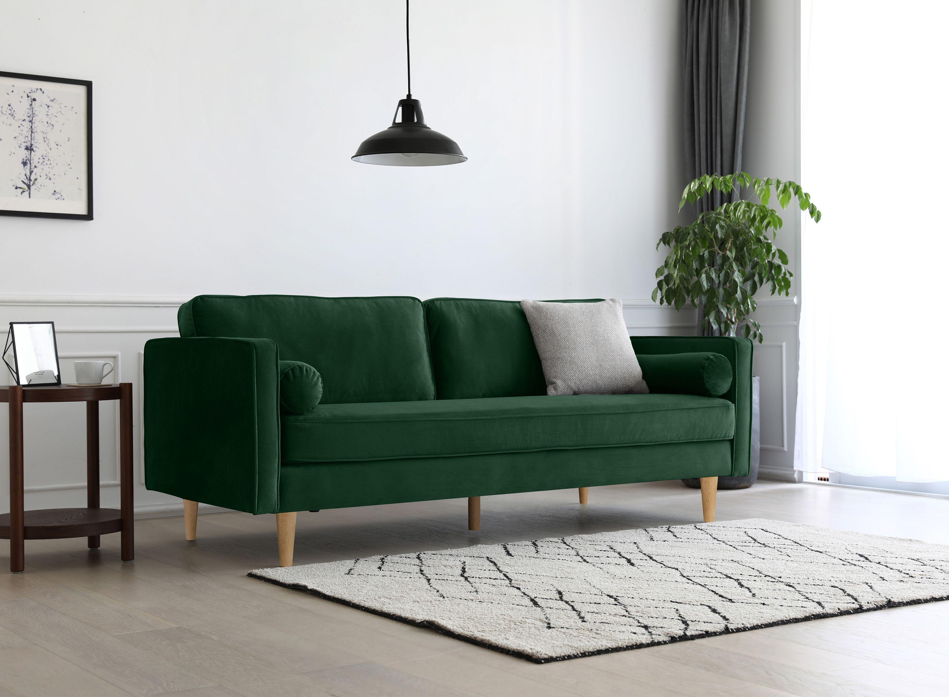 SOFA POLO VELVET 3CP VERDE BOTELLA-3