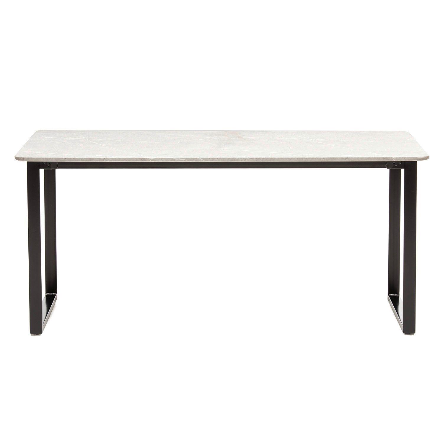 Mesa de Comedor estilo Marmoleado Gris-0