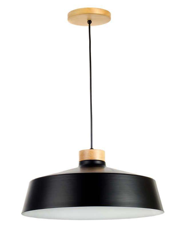 LAMPARA COLGANTE VIBRANCE DIAM.30cm NEGRO 2807PT-0