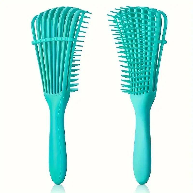 Cepillo Flexible Desenredante Y Definidor De Rizos Verde-2