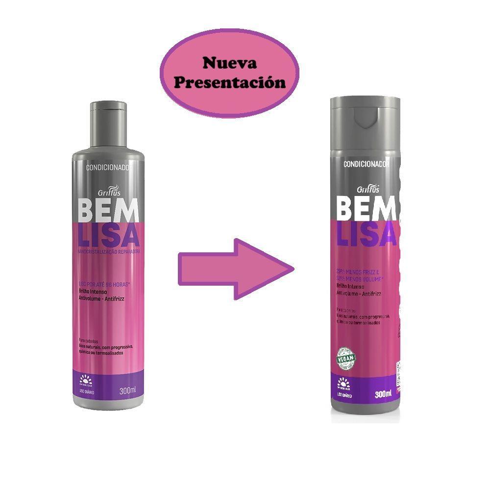 ACONDICIONADOR BEM LISA NANOCRISTALIZADA REP 300ML GRIFFUS-2
