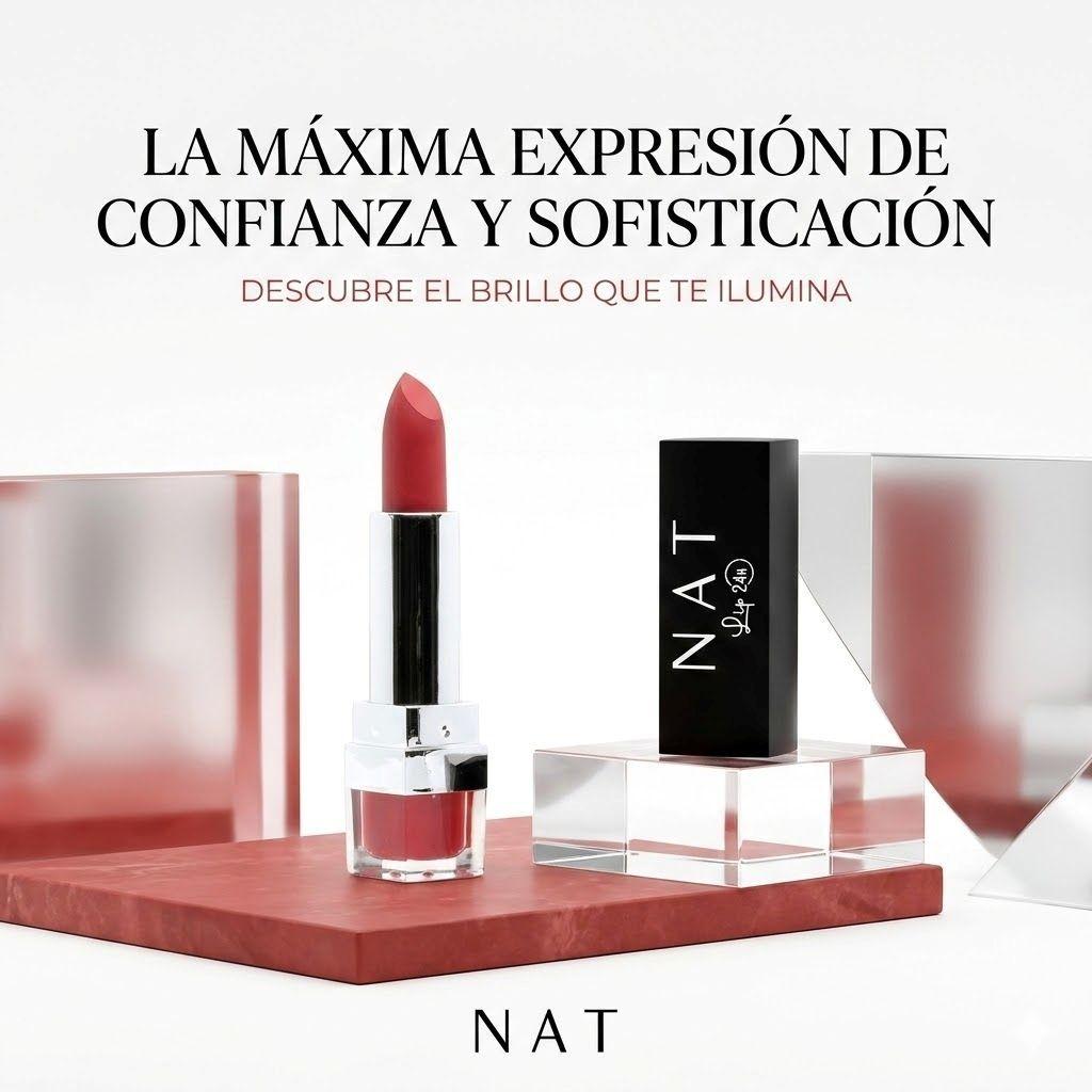 Labial Larga Duración Nat Tono Red Cream 3 g-2