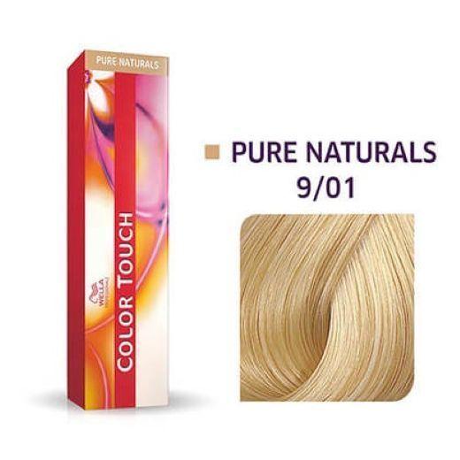 Tinte para cabello Wella Color Touch 9/01 Rubio Extra Claro Natural Ceniza 60ml-3