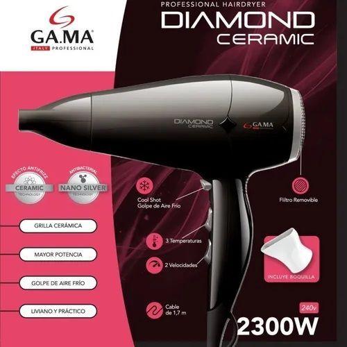 Profesional Gama Diamond Ceramic Antibacterial 2300W Negro Descripción: El Secador Profesional Gama -6