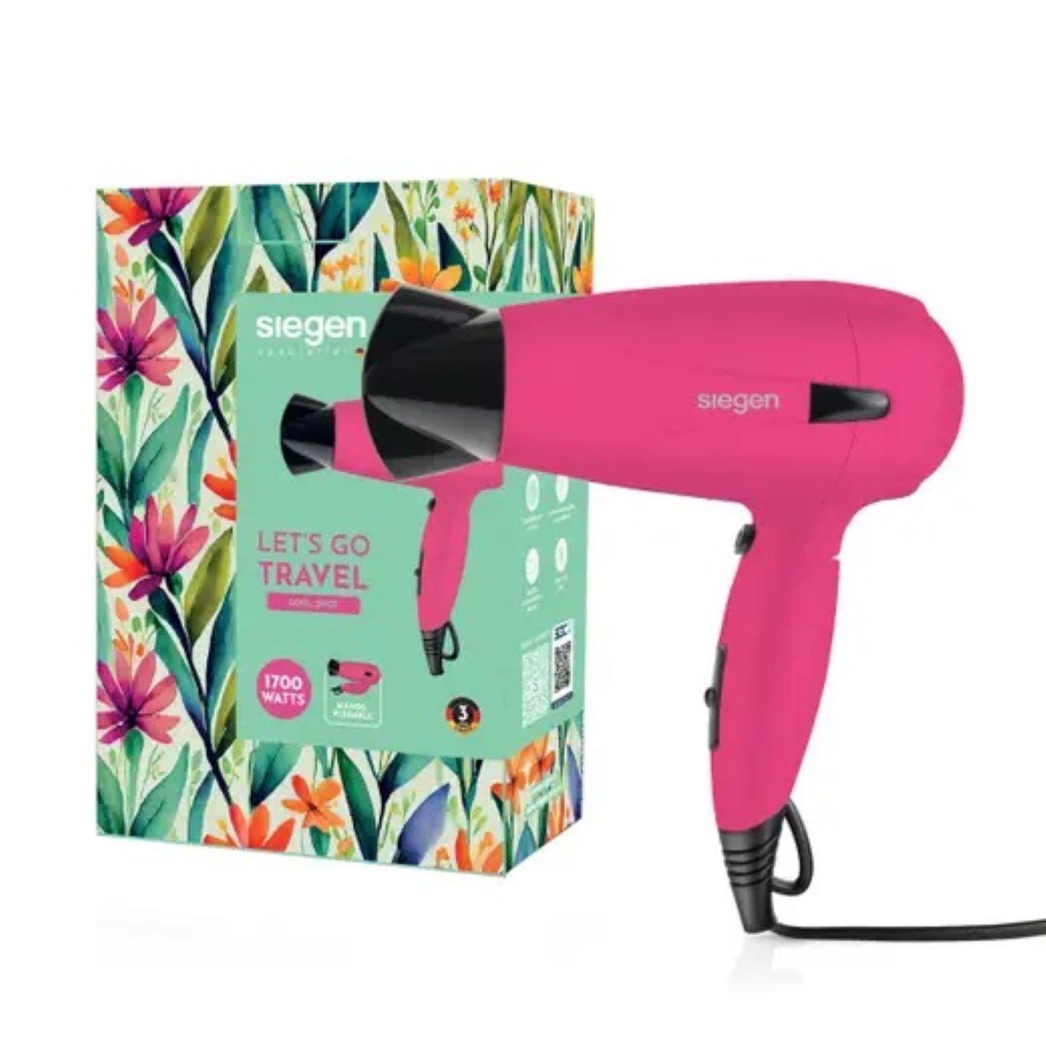 Secador de Pelo Siegen Specialist Lets go Travel Fucsia SG3012C47 1700Watts-2