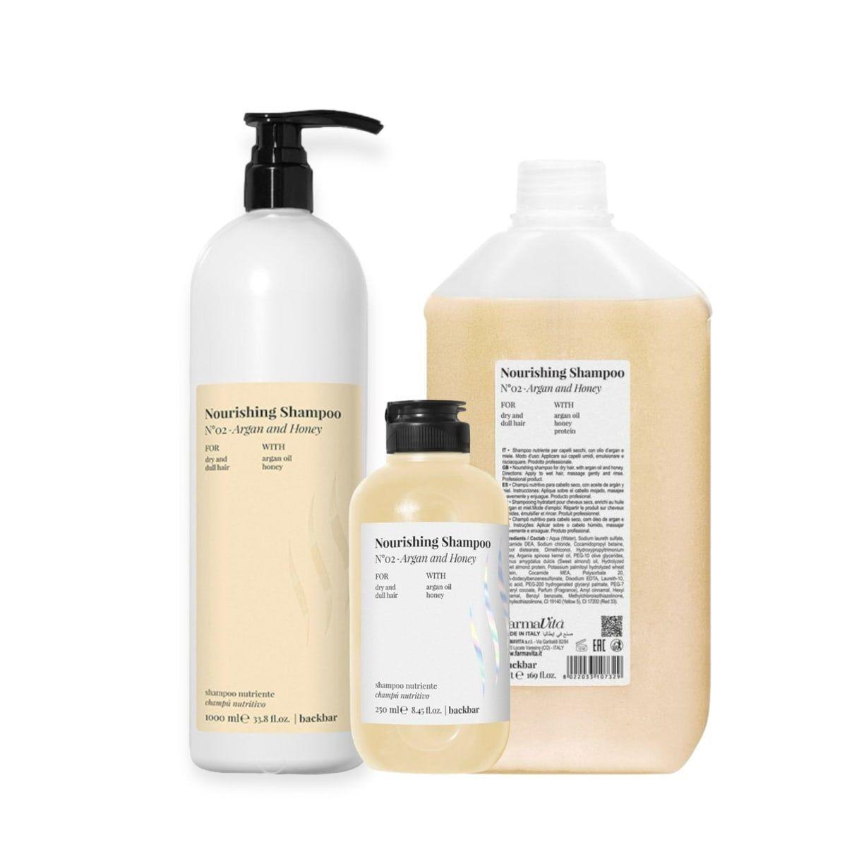 Farmavita Nourishing Shampoo Nro 02 Argan y Miel 5000 Ml-3