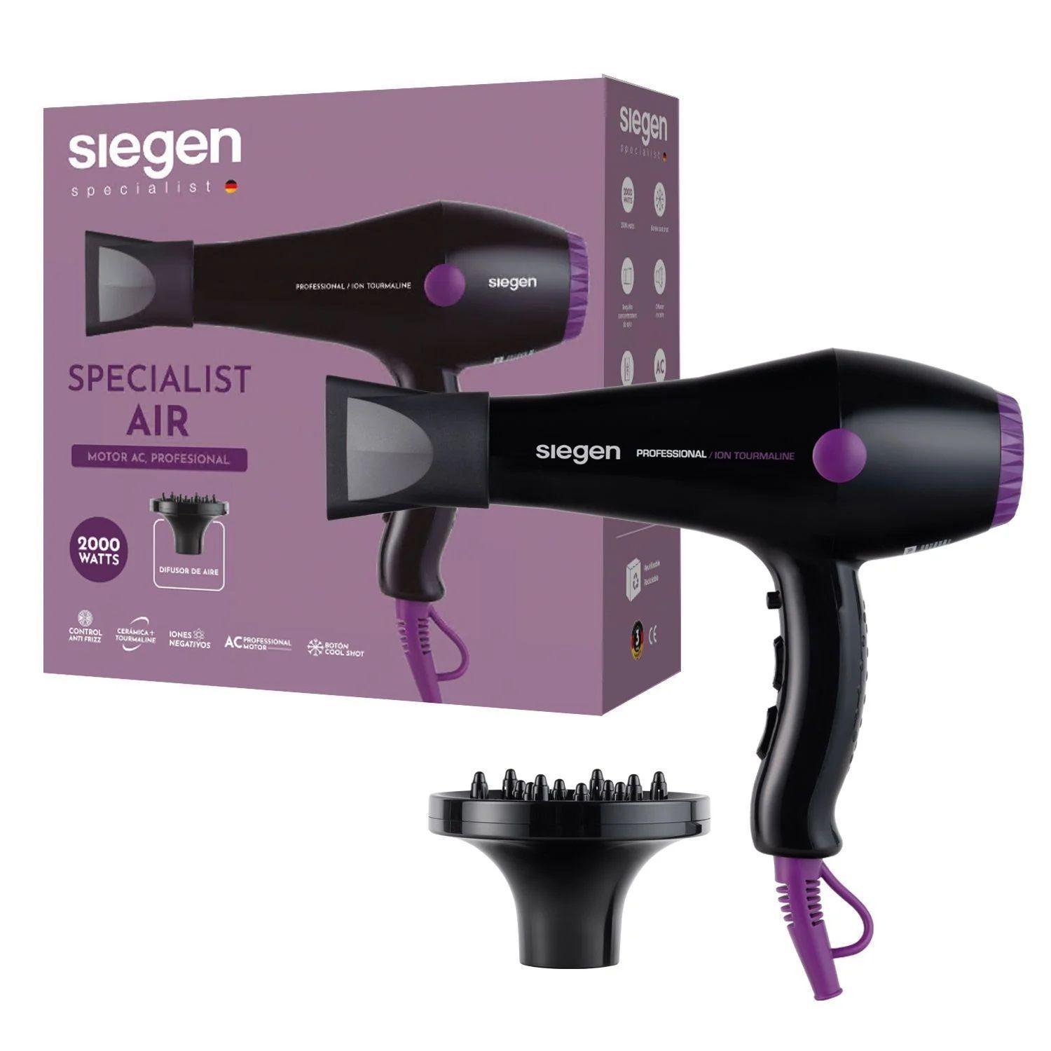Secador de Pelo Siegen Specialist Air Iones Negativos Black SG3049 2000Watts-5