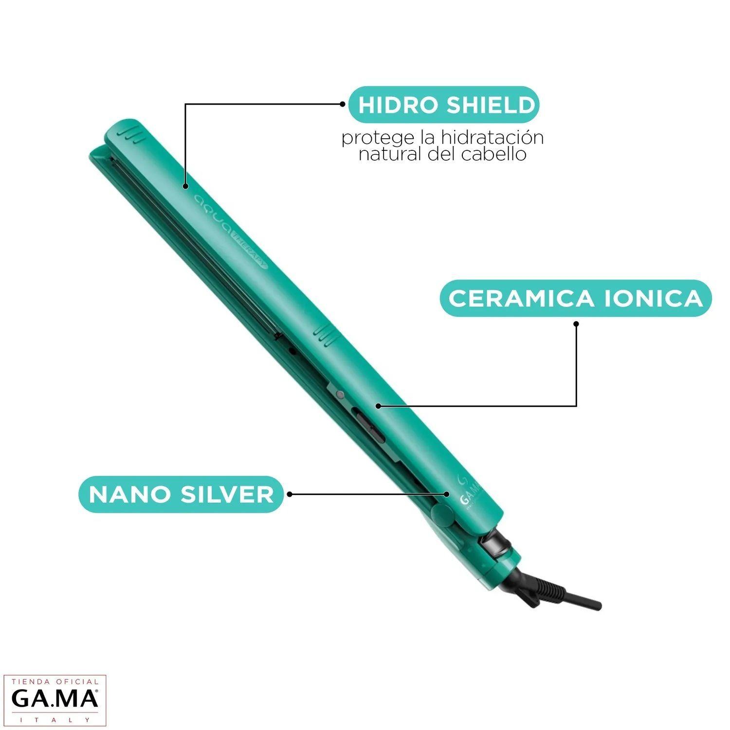 Plancha Alisador De Pelo Gama Elegance Aqua Therapy Hydro Verde 230C-5