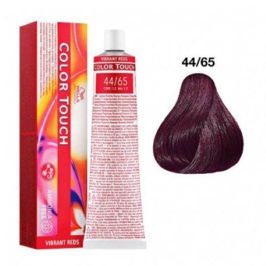 Tinte para cabello Wella Color Touch 44/65 Castaño Mediano Intenso Violeta Caoba 60ml-3