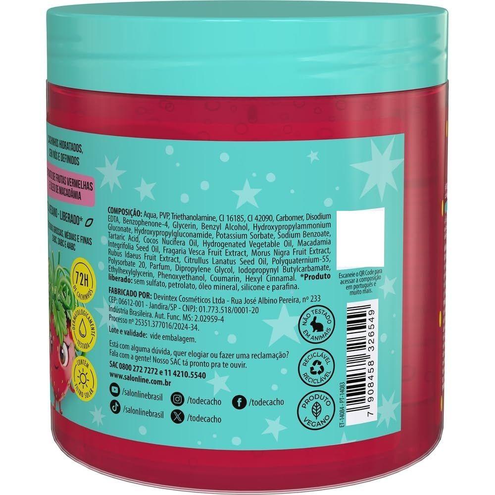 GEL DESENREDANTE KIDS MORANGO 550 G SALON LINE-2