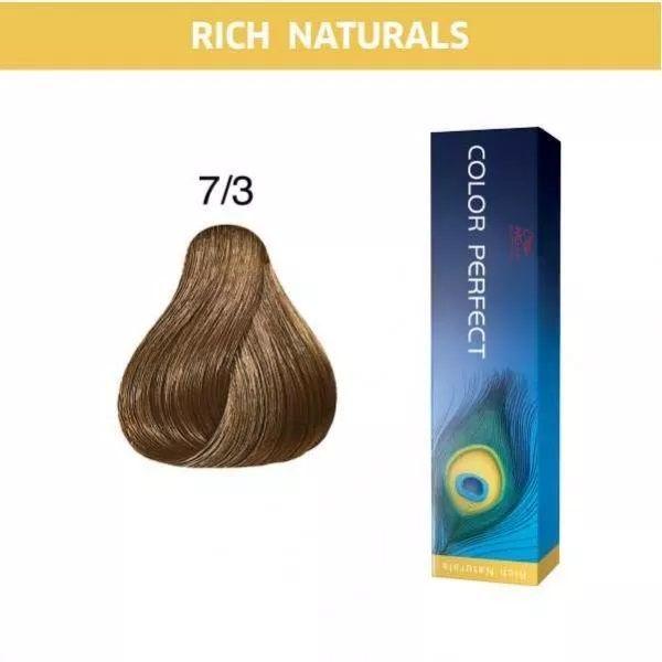 Tinte para Cabello Wella Color Perfect 7/3 Rubio Mediano Dorado 60ml +Oxidante-2