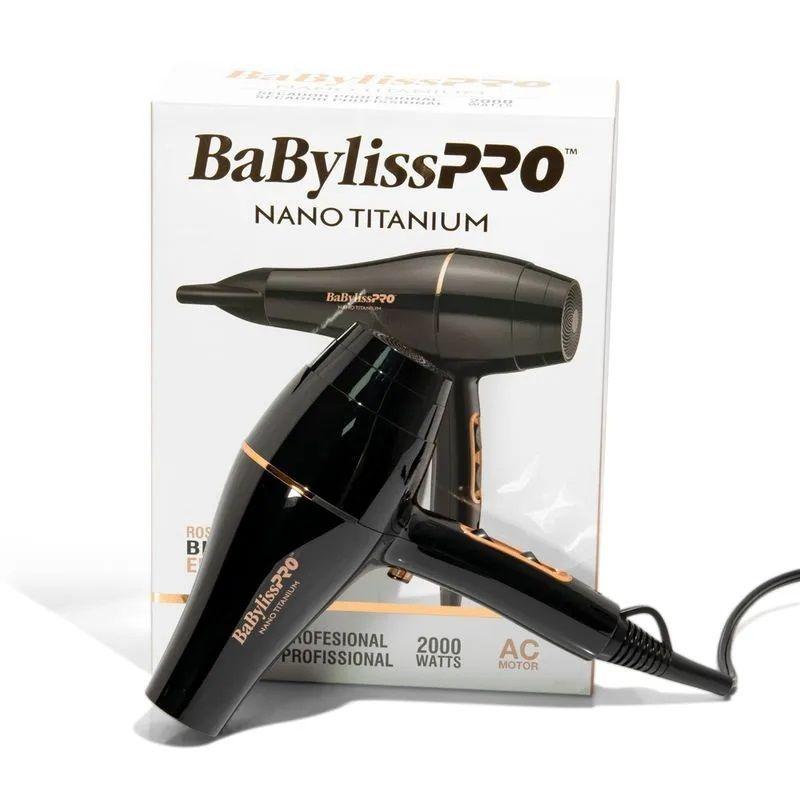 Secador De Pelo Babylisspro Nano Titanium Rose Gold Black -2