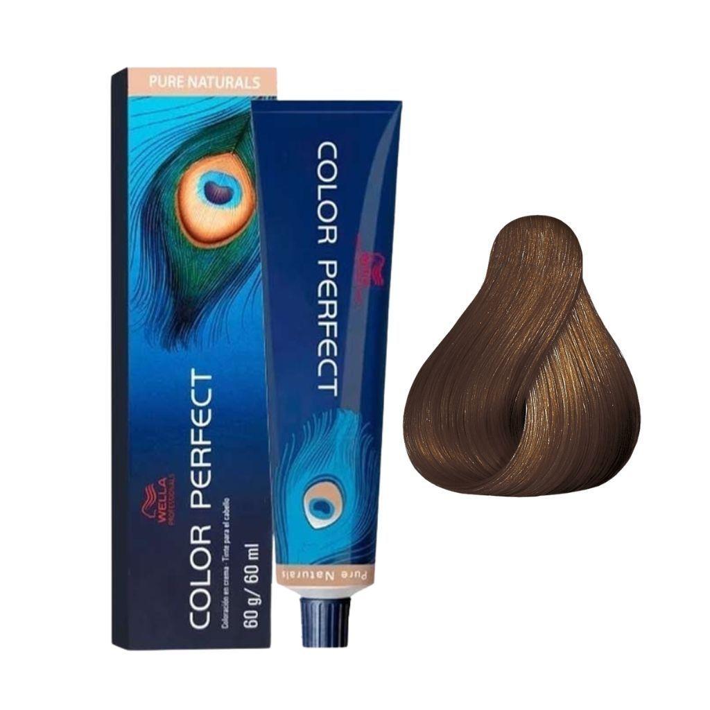 Tinte para Cabello Wella Color Perfect 7/07 Rubio Mediano Natural Marron 60ml-3