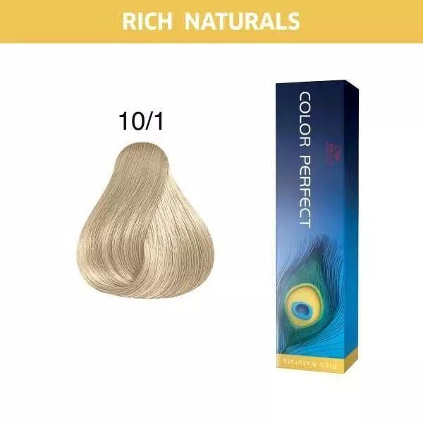 Tinte para Cabello Wella Color Perfect 10/1 Rubio Ultra Claro Ceniza 60ml +Oxidante-2