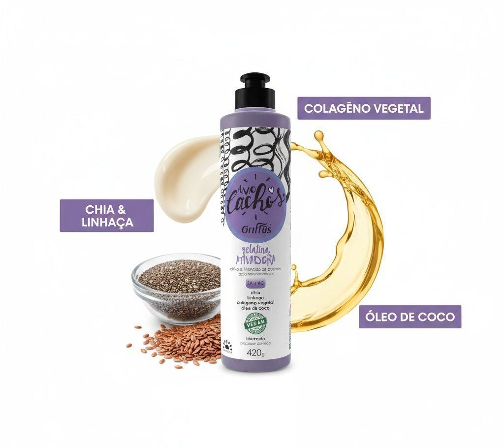 GEL ACTIVADOR DE RIZOS AMO CACHOS + PROTECTOR TERMICO 420G GRIFFUS-2