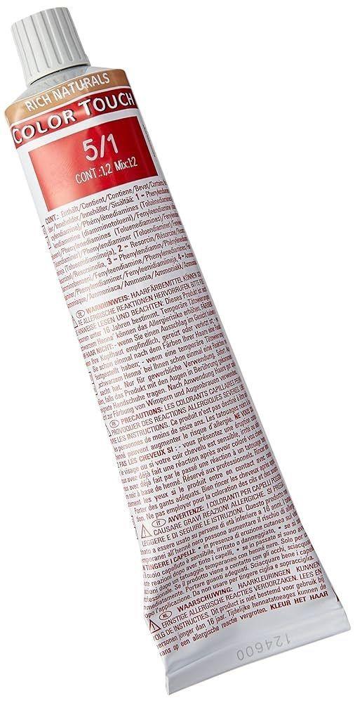 Tinte para cabello Wella Color Touch 5/1 Castaño Claro Ceniza 60ml-2