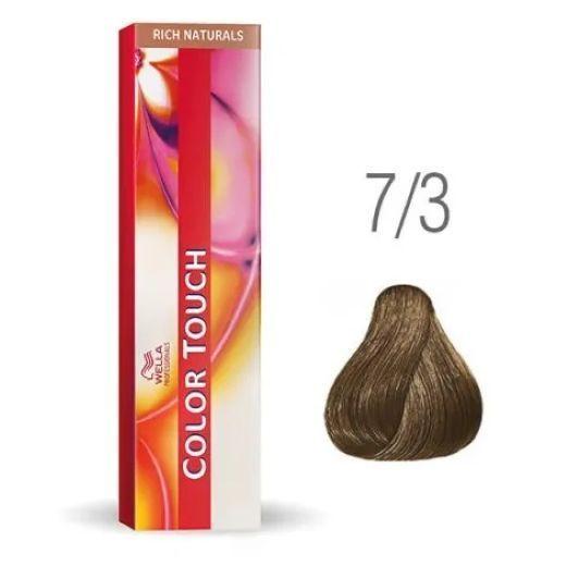 Tinte para cabello Wella Color Touch 7/3 Rubio Mediano Dorado 60ml-2