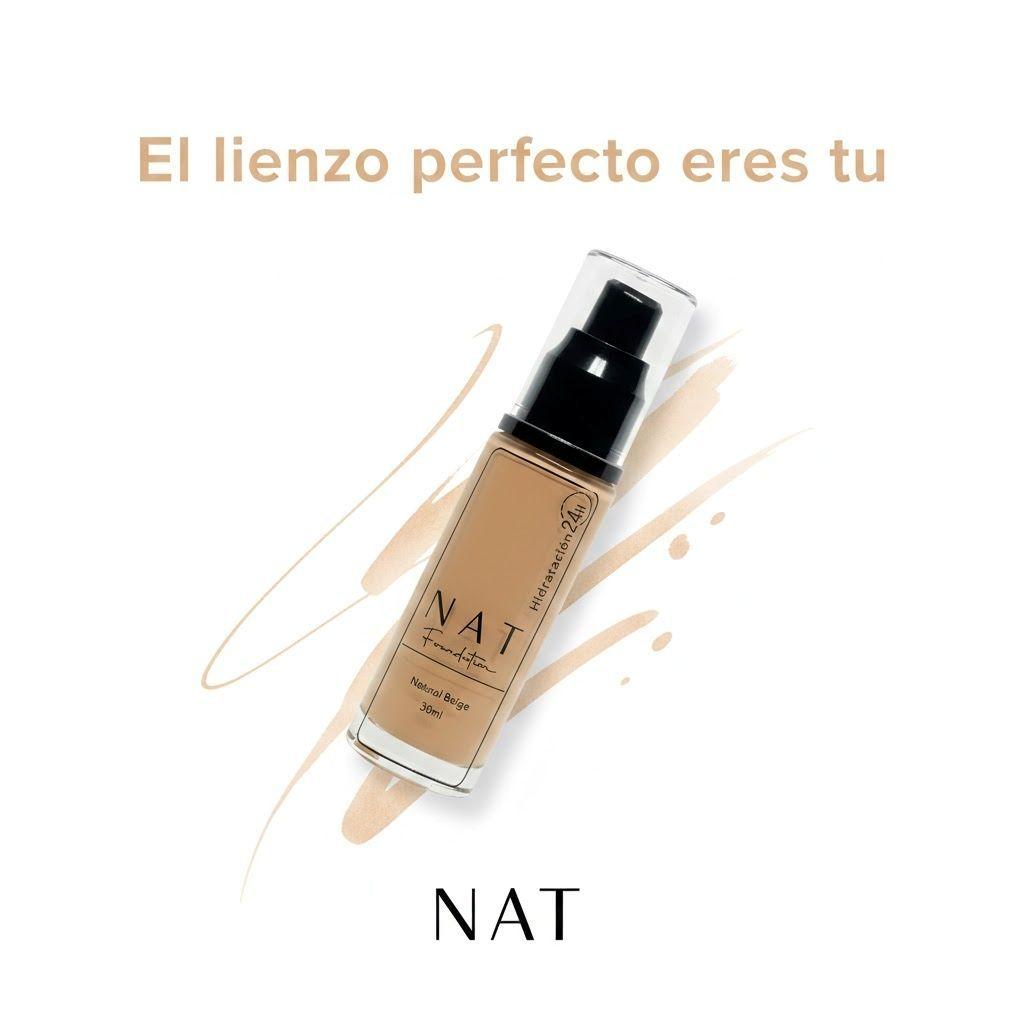 Base Líquida Nat Tono Medium Beige 30 ml – Acabado Natural-2