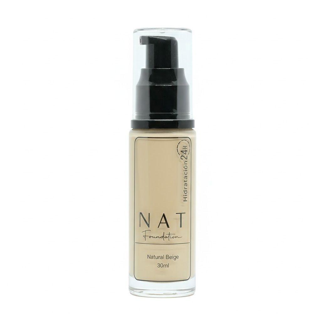 Base Líquida Nat Tono Sand Beige 30 ml – Acabado Natural-0