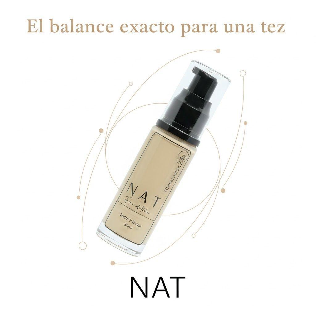 Base Líquida Nat Tono Sand Beige 30 ml – Acabado Natural-2